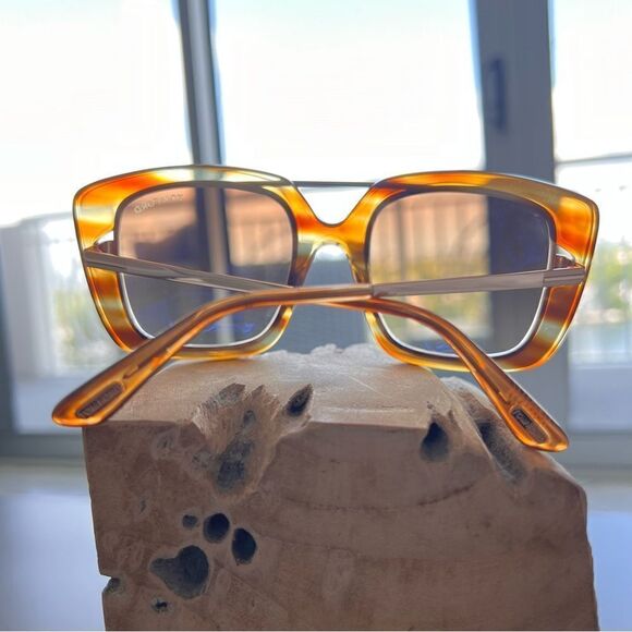 TOM FORD Marissa Sunglasses Square Acetate and Metal Sunglasses Honey FT0619 - Picture 12 of 12